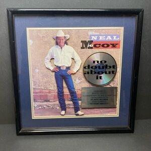Neal McCoy 1,000,000 Sales Award No Doubt About It Atlantic Records Framed 17x17